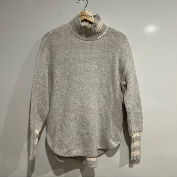 REISS Naomi Wool Striped Roll Neck Sweater - Picture 14 of 14